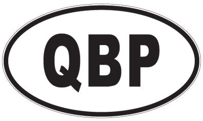 QBP - 3 Letter Initials Oval Sticker
