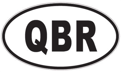 QBR - 3 Letter Initials Oval Sticker