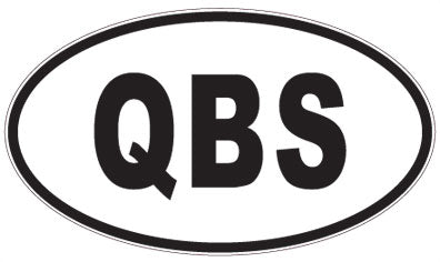 QBS - 3 Letter Initials Oval Sticker