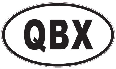 QBX - 3 Letter Initials Oval Sticker