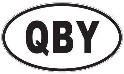 QBY - 3 Letter Initials Oval Sticker
