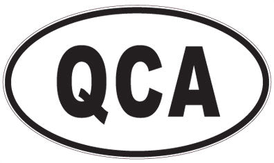QCA - 3 Letter Initials Oval Sticker