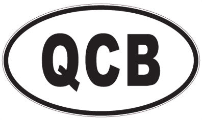QCB - 3 Letter Initials Oval Sticker