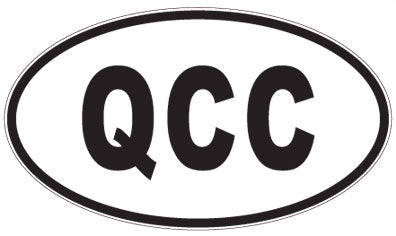 QCC - 3 Letter Initials Oval Sticker