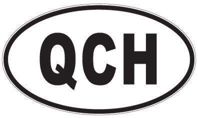 QCH - 3 Letter Initials Oval Sticker