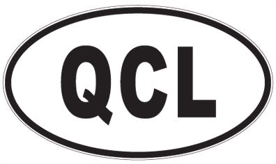 QCL - 3 Letter Initials Oval Sticker