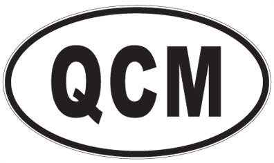 QCM - 3 Letter Initials Oval Sticker