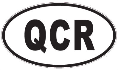 QCR - 3 Letter Initials Oval Sticker