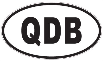 QDB - 3 Letter Initials Oval Sticker