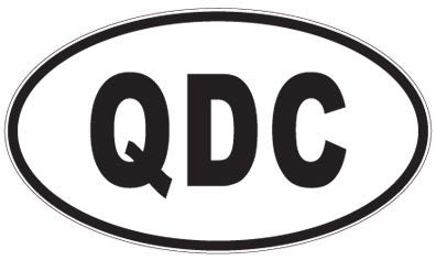 QDC - 3 Letter Initials Oval Sticker