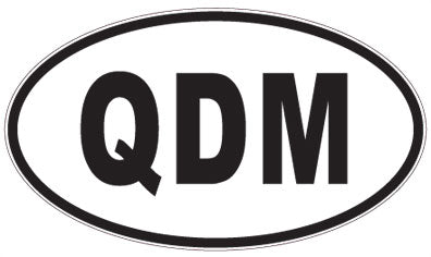 QDM - 3 Letter Initials Oval Sticker