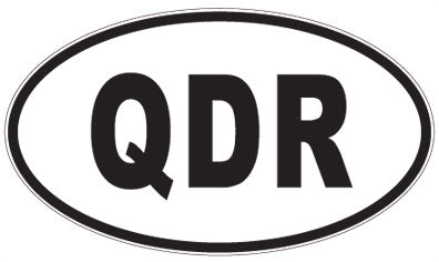 QDR - 3 Letter Initials Oval Sticker