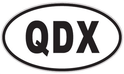 QDX - 3 Letter Initials Oval Sticker