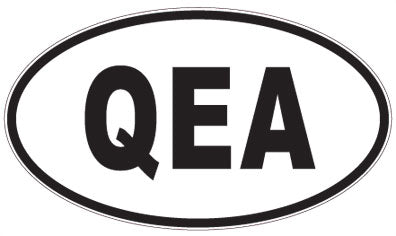QEA - 3 Letter Initials Oval Sticker