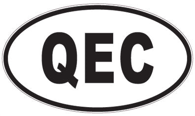 QEC - 3 Letter Initials Oval Sticker