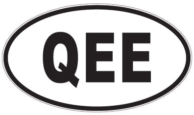 QEE - 3 Letter Initials Oval Sticker
