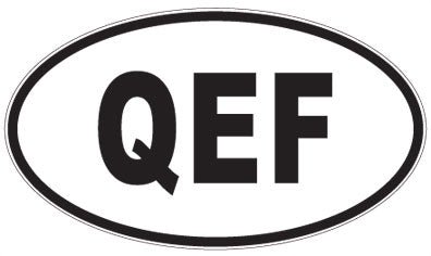 QEF - 3 Letter Initials Oval Sticker