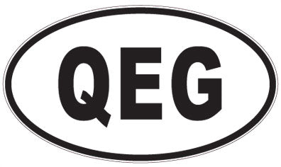 QEG - 3 Letter Initials Oval Sticker