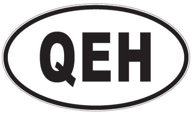 QEH - 3 Letter Initials Oval Sticker