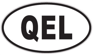 QEL - 3 Letter Initials Oval Sticker