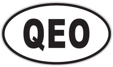 QEO - 3 Letter Initials Oval Sticker