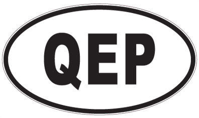 QEP - 3 Letter Initials Oval Sticker
