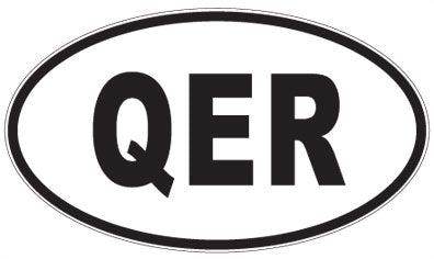 QER - 3 Letter Initials Oval Sticker