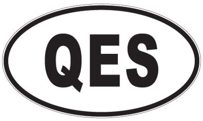 QES - 3 Letter Initials Oval Sticker