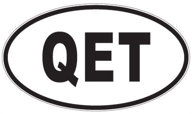 QET - 3 Letter Initials Oval Sticker
