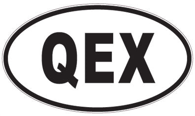 QEX - 3 Letter Initials Oval Sticker