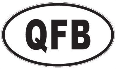 QFB - 3 Letter Initials Oval Sticker