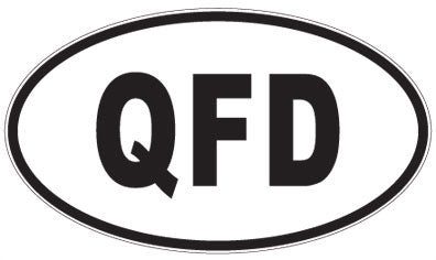QFD - 3 Letter Initials Oval Sticker