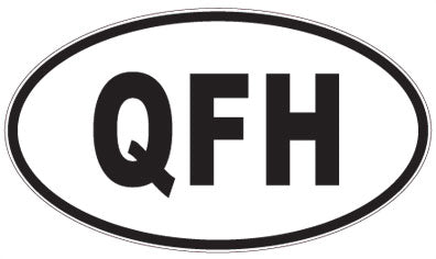 QFH - 3 Letter Initials Oval Sticker