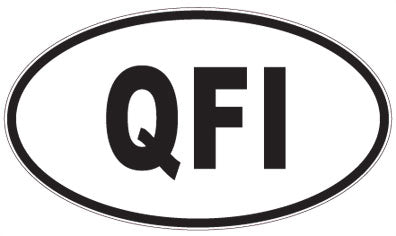 QFI - 3 Letter Initials Oval Sticker