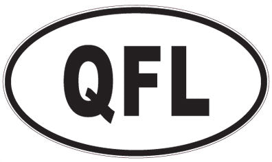 QFL - 3 Letter Initials Oval Sticker