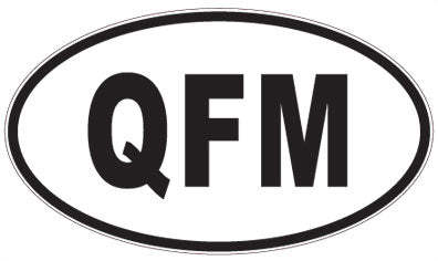 QFM - 3 Letter Initials Oval Sticker