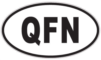 QFN - 3 Letter Initials Oval Sticker