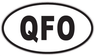 QFO - 3 Letter Initials Oval Sticker