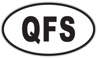 QFS - 3 Letter Initials Oval Sticker