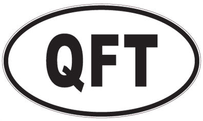 QFT - 3 Letter Initials Oval Sticker