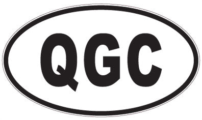 QGC - 3 Letter Initials Oval Sticker