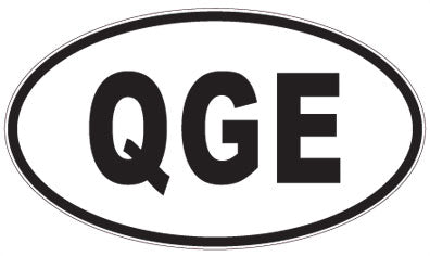 QGE - 3 Letter Initials Oval Sticker