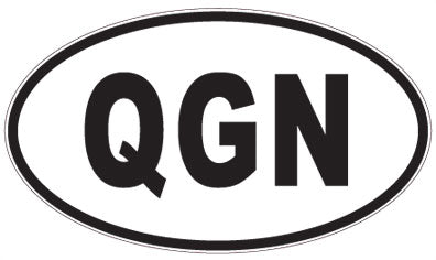 QGN - 3 Letter Initials Oval Sticker