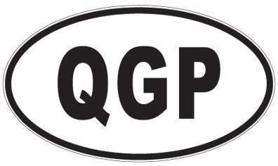QGP - 3 Letter Initials Oval Sticker