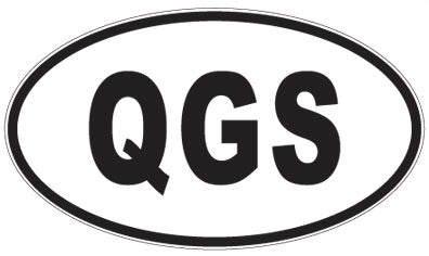 QGS - 3 Letter Initials Oval Sticker