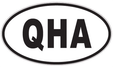 QHA - 3 Letter Initials Oval Sticker