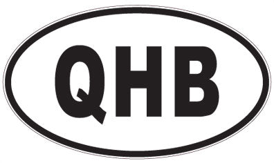 QHB - 3 Letter Initials Oval Sticker