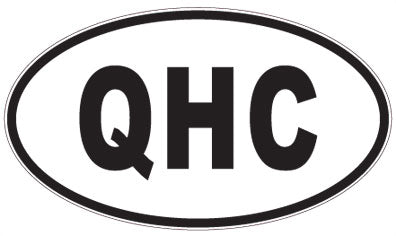 QHC - 3 Letter Initials Oval Sticker