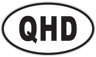 QHD - 3 Letter Initials Oval Sticker