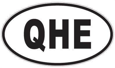 QHE - 3 Letter Initials Oval Sticker